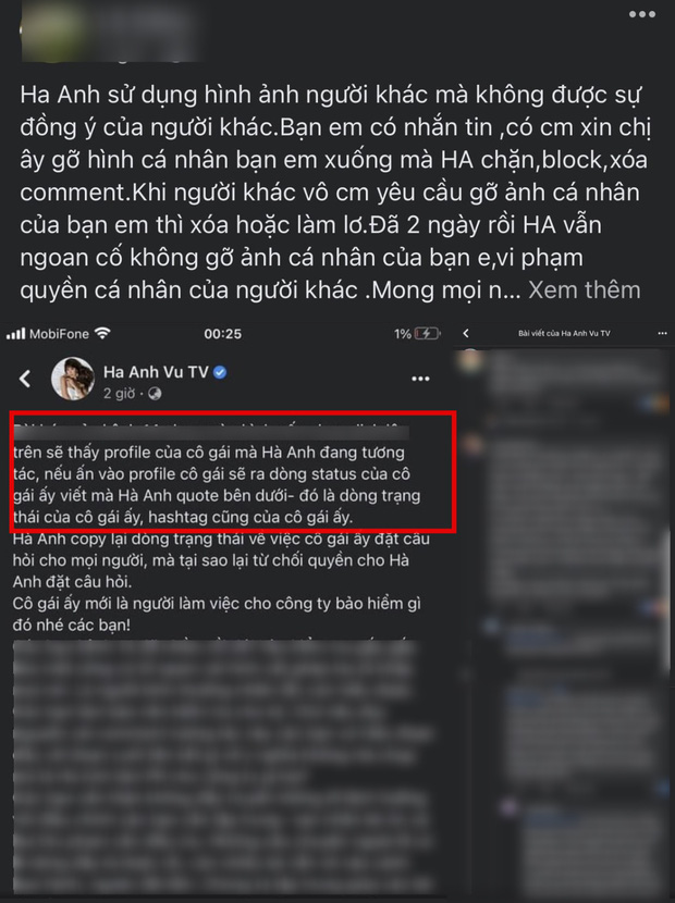 Phản ứng gây phẫn nộ của Hà Anh khi bị tố sử dụng hình ảnh cá nhân trái phép khiến nạn nhân phải khóa Facebook vì sợ tấn công - Ảnh 2.