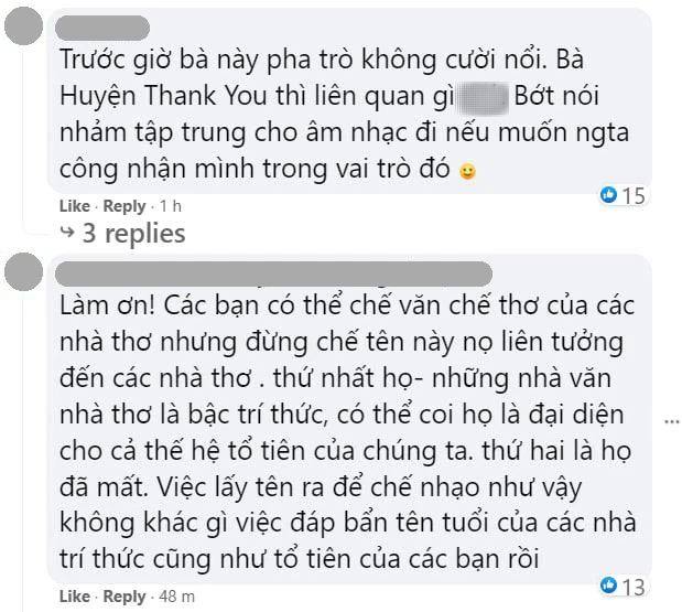 Mai Âm Nhạc bị chỉ trích dữ dội vì lấy tên Bà Huyện Thanh Quan ra cợt nhả: Đụng vào tượng đài văn học thì khiếm nhã quá! - Ảnh 3. Mai Âm Nhạc bị chỉ trích dữ dội vì lấy tên Bà Huyện Thanh Quan ra cợt nhả: Đụng vào tượng đài văn học thì khiếm nhã quá! - Ảnh 3.