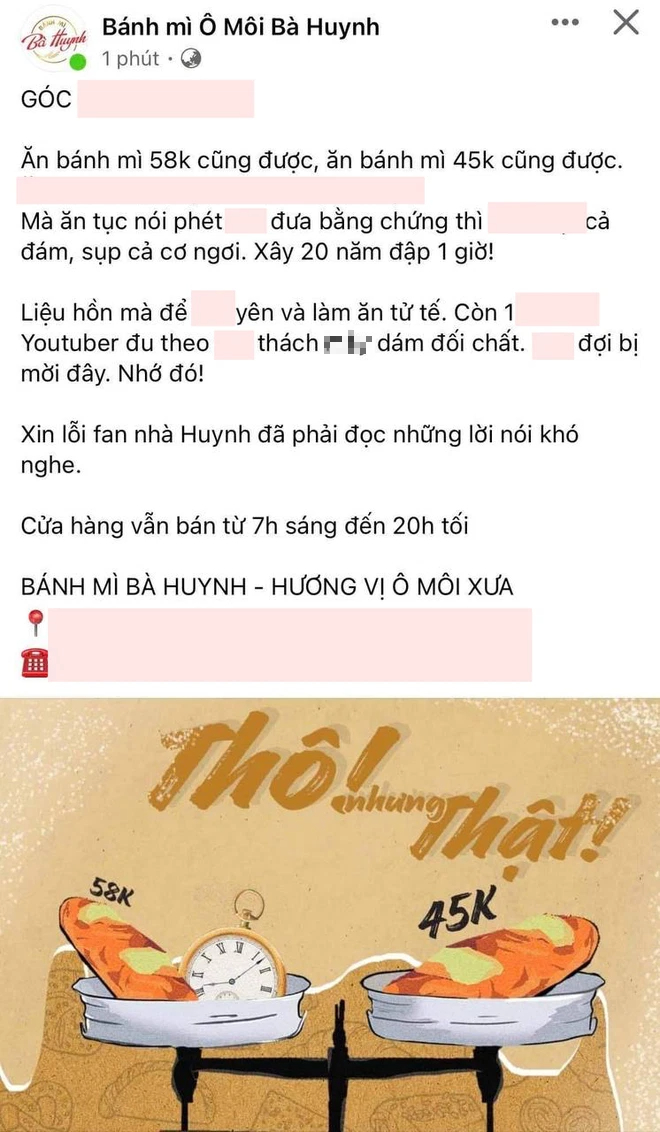 Internet dậy sóng vì drama bánh mì Huỳnh Hoa sau lời đe doạ sáng thứ 7 của đại diện bà Huynh: Chơi thế này nhất bạn rồi! - Ảnh 2.