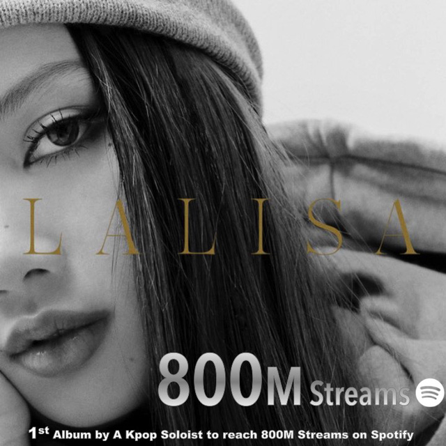 Lisa (BLACKPINK) lập kỳ tích - vượt 800 triệu lượt stream trên Spotify - Ảnh 1.