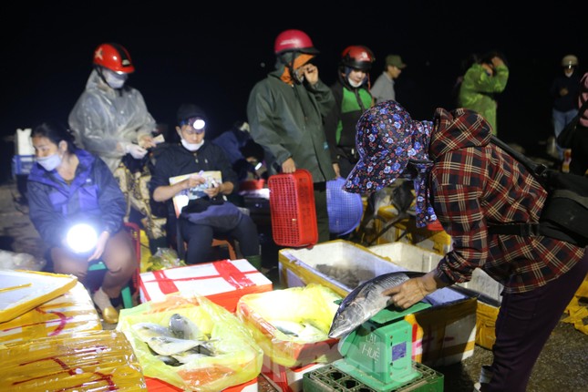 Hối hả b&aacute;n hải sản tại cảng lớn nhất H&agrave; Tĩnh trước giờ b&atilde;o số 6 đổ bộ - Ảnh 7.