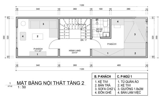 Thiết kế nhà 4 tầng cho gia đình 3 người theo phong cách tối giản - Ảnh 2.