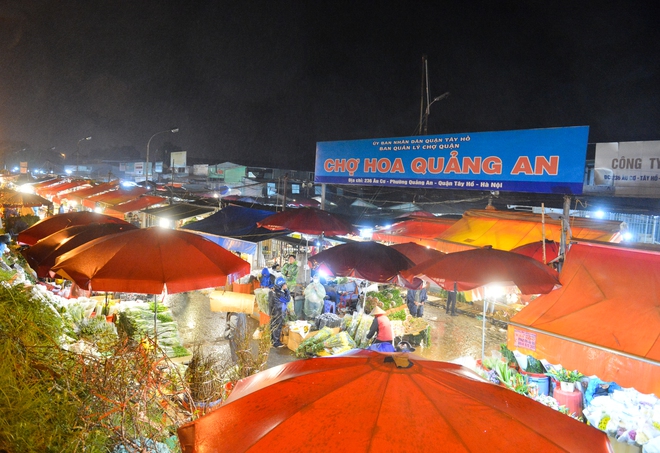 Ảnh: Đội mưa đi chợ hoa đ&ecirc;m lớn nhất miền Bắc trước ng&agrave;y 20/10, nhiều người co ro v&igrave; lạnh - Ảnh 1.