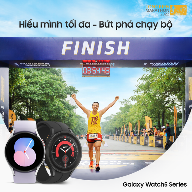 Galaxy Watch5 Series đồng hành cùng người dùng chinh phục giải Long Biên Marathon 2022 - Ảnh 1.