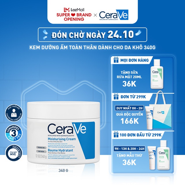 CeraVe tung sale khủng mừng ra mắt gian h&agrave;ng ch&iacute;nh h&atilde;ng: Mỹ phẩm giảm mạnh với hơn 10.000 qu&agrave; tặng hấp dẫn - Ảnh 5.
