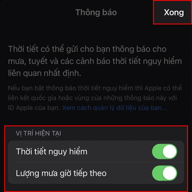 Cách bật cảnh báo thời tiết khắc nghiệt trên iPhone - Ảnh 3.