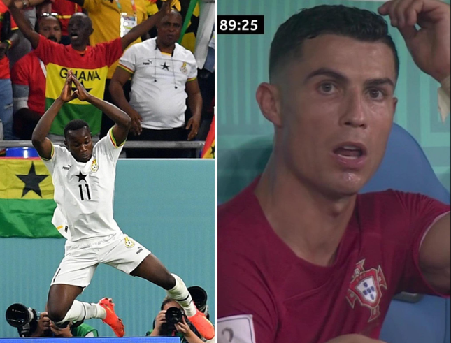 Ronaldo phát cáu vì cầu thủ Ghana bắt chước pha ăn mừng siuuu? - Ảnh 1.