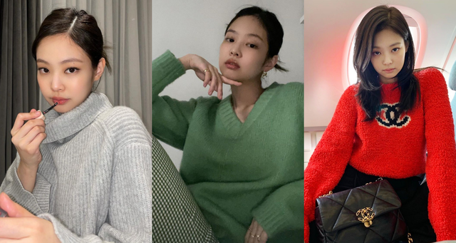 Thánh tạo trend Jennie có 5 kiểu áo len ruột, mix thế nào cũng siêu hay - Ảnh 5.