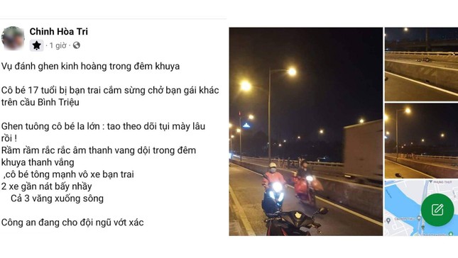 B&aacute;c th&ocirc;ng tin 3 người đ&aacute;nh ghen rơi xuống s&ocirc;ng S&agrave;i G&ograve;n - Ảnh 1.