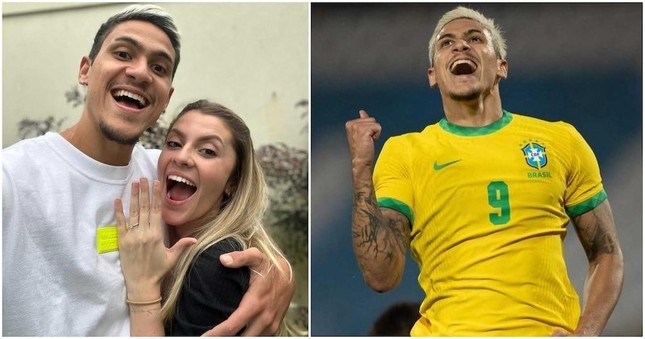 Tuyển thủ Brazil cầu hôn bạn gái trong ngày đi World Cup - Ảnh 1.