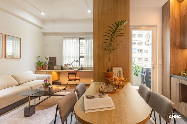 Cải tạo căn hộ 58m2 của gia đ&igrave;nh 4 người th&agrave;nh kh&ocirc;ng gian thoải m&aacute;i m&agrave; vẫn đủ ri&ecirc;ng tư - Ảnh 3.