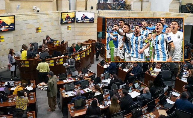 Thượng viện Colombia tạm dừng phiên họp để xem trận Argentina - Croatia - Ảnh 1.