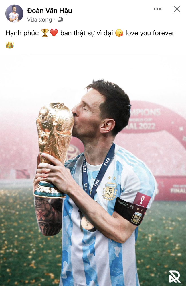 Dàn sao Vbiz không ngủ trong đêm Messi và Argentina vô địch World Cup: Trận cầu đỉnh cao và chúc mừng chàng trai đã đạt được ước mơ sau bao năm - Ảnh 3.