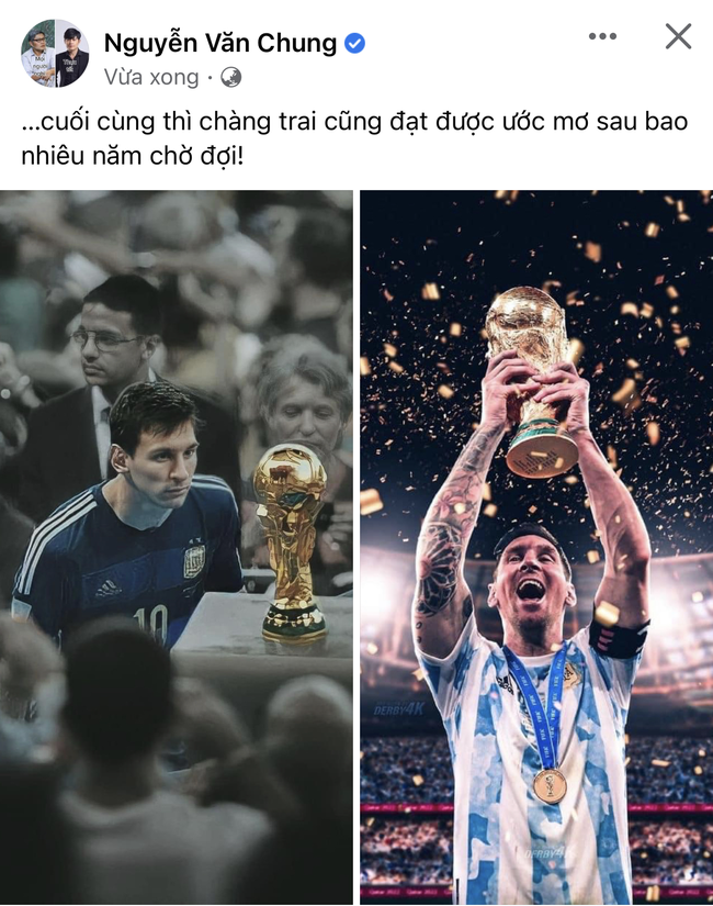 Dàn sao Vbiz không ngủ trong đêm Messi và Argentina vô địch World Cup: Trận cầu đỉnh cao và chúc mừng chàng trai đã đạt được ước mơ sau bao năm - Ảnh 7.