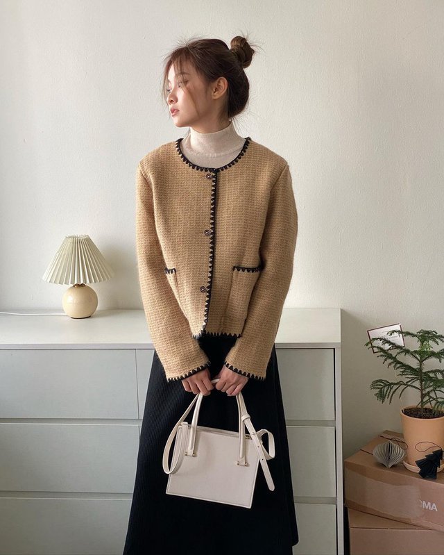 10 mẫu &aacute;o tweed gi&aacute; tốt cho chị em sắm sửa diện Tết - Ảnh 15.