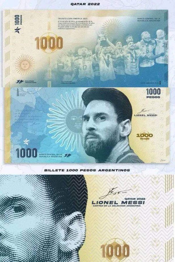 Ngắm phiên bản sắp ra mắt của đồng 1.000 peso Messi - Ảnh 2.