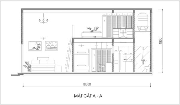 Cách cải tạo thêm phòng ngủ cho nhà 30m² có 4 người ở - Ảnh 3.