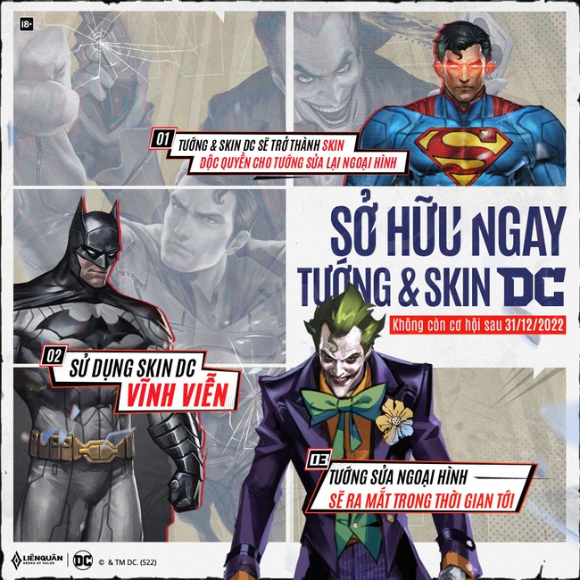 Yêu thích game Liên Quân? Hãy cùng khám phá tướng mới DC và đặc biệt là Joker và Batman trong bộ sưu tập ảnh đầy bất ngờ. Những hình ảnh quyến rũ này sẽ khiến bạn cảm thấy muốn ngắm mãi không muốn rời mắt.