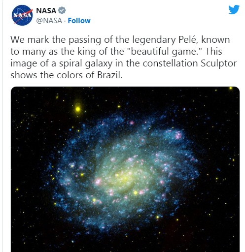 NASA dùng thiên hà Brazil để tri ân Pele - Ảnh 2.