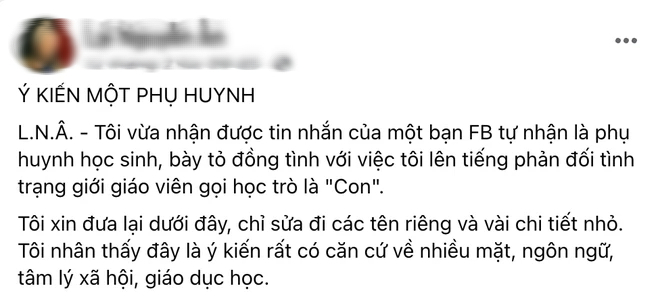 Nhà phê bình Văn học nổi tiếng tiếp tục chia sẻ quan điểm: Giáo viên gọi học sinh là con là MẠO DANH, sai Tiếng Việt - Ảnh 3.