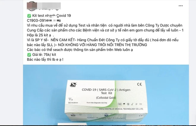 Kit test nhanh Covid-19 rao bán tràn lan trên mạng, Tổng cục QLTT chỉ đạo khẩn - Ảnh 1.