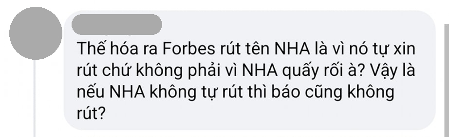 Forbes Việt Nam dọn dẹp fanpage, trực tiếp xử lý những ý kiến trái chiều vụ Ngô Hoàng Anh - Ảnh 4.