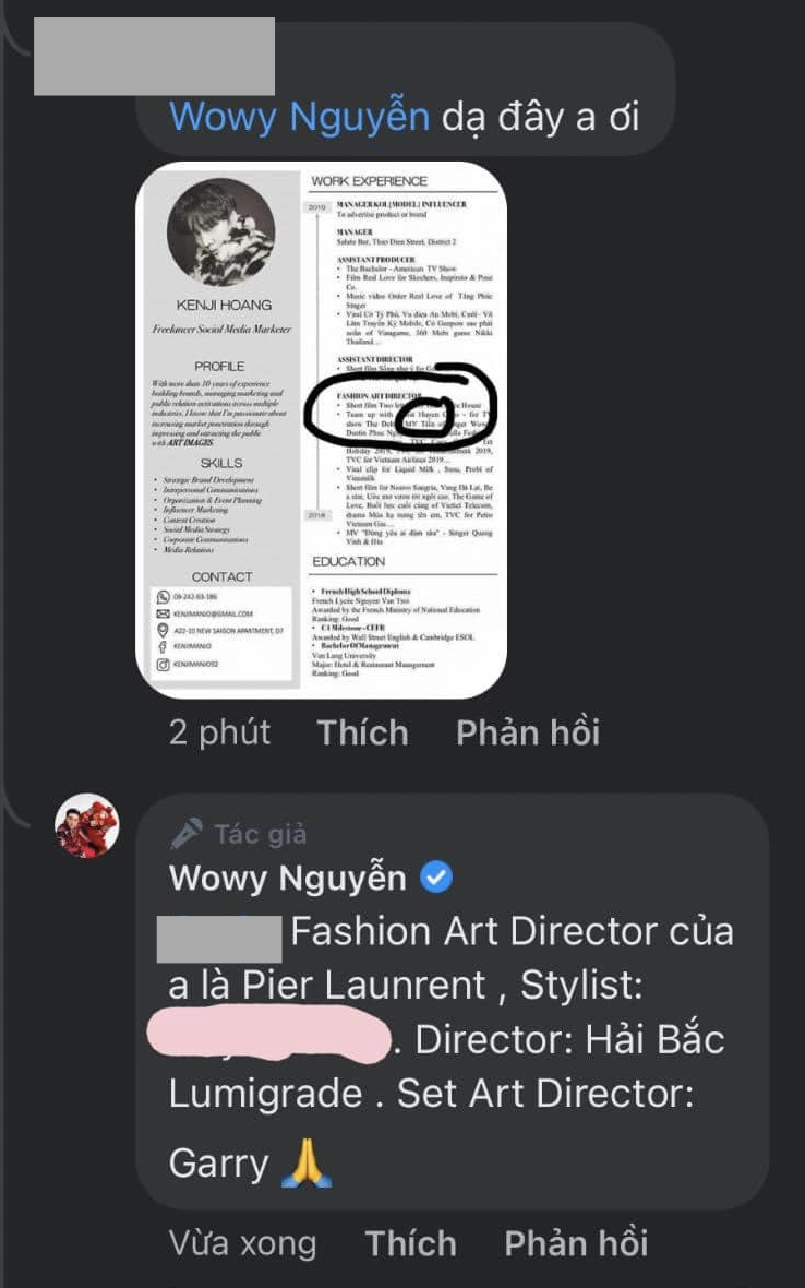 Xôn xao bạn trai Miko Lan Trinh tự nhận là giám đốc nghệ thuật MV của Wowy, HLV Rap Việt lập tức có phản hồi - Ảnh 3.