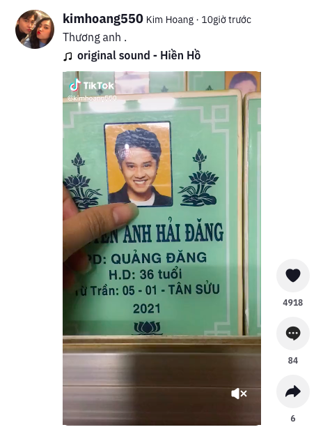 1 năm diễn viên Hải Đăng qua đời, bạn gái có hành động khiến bao người rơi lệ - Ảnh 2.