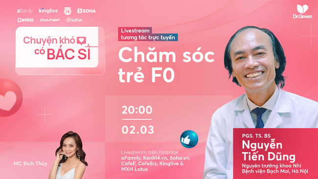 Bạn lo lắng con có thể là F0 hoặc đang là F0 thì phải làm sao? Hãy gửi câu hỏi cho chương trình livestream Chăm sóc trẻ em F0 để được bác sĩ giải đáp - Ảnh 1.