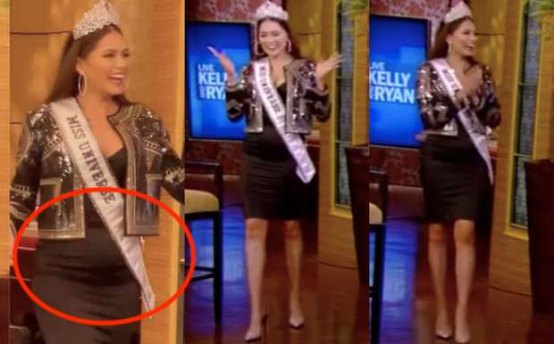 A dua theo Kim Kardashian, Miss Universe cũng quấn băng dính chằng chịt, nhưng lại lòi tói món phụ kiện nhạy cảm - Ảnh 11.