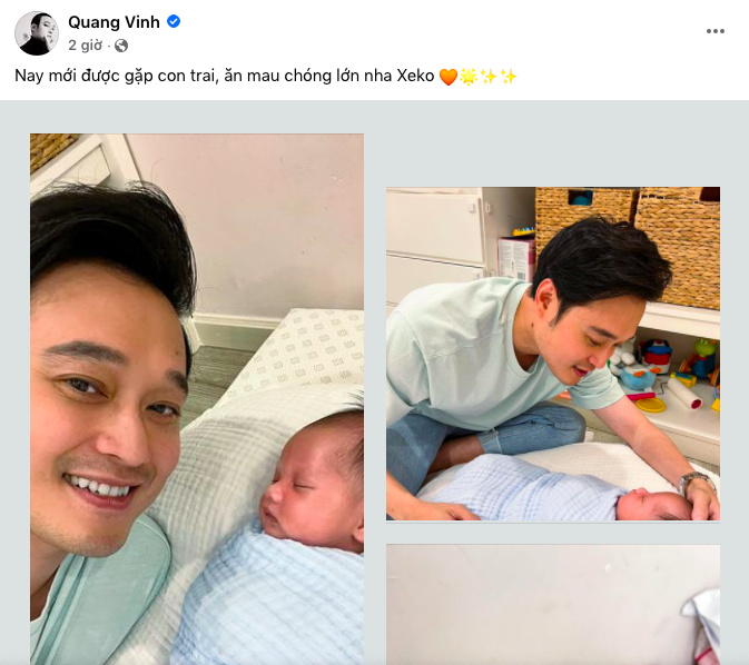 Prince Nightingale Quang Vinh showing off his son's photo, revealing the baby's intimate name?  - Photo 1.