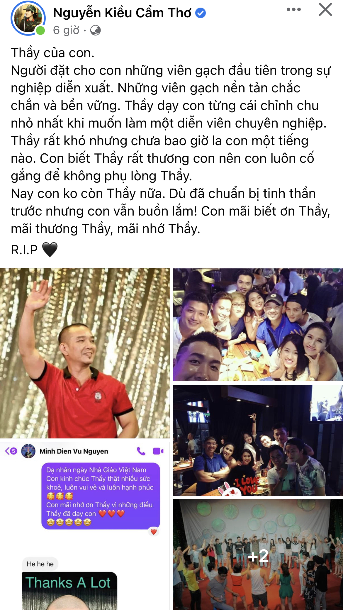 Quốc Trường, Thu Trang cùng dàn sao Việt bàng hoàng tiễn biệt đạo diễn Vũ Minh qua đời ở tuổi 56 - Ảnh 5. Quốc Trường, Thu Trang cùng dàn sao Việt bàng hoàng tiễn biệt đạo diễn Vũ Minh qua đời ở tuổi 56 - Ảnh 5.