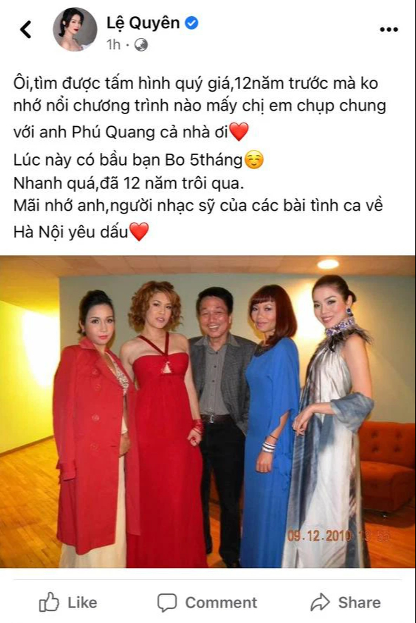 Lệ Quyên tự đăng ảnh chụp các Diva và NS Phú Quang 12 năm trước, nhìn visual các chị mà netizen chốt hạ: Đúng là lão hoá ngược! - Ảnh 1.