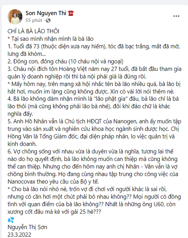 Lão phật gia nhà Sơn Kim bất ngờ chỉnh sửa tâm thư giữa đêm, đoạn nội dung ông U60 còn xương cốt đâu mà kè với gái 25? bay màu? - Ảnh 2.