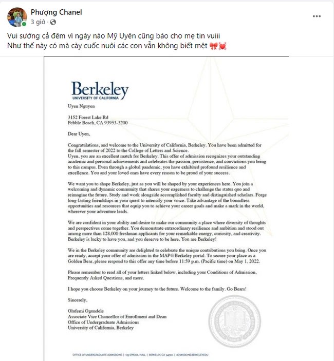 Phuong Chanel's daughter passed 10 of the most prestigious universities in the US, it is really worth her mother to pay 1.5 billion tuition fees!  - Photo 1.