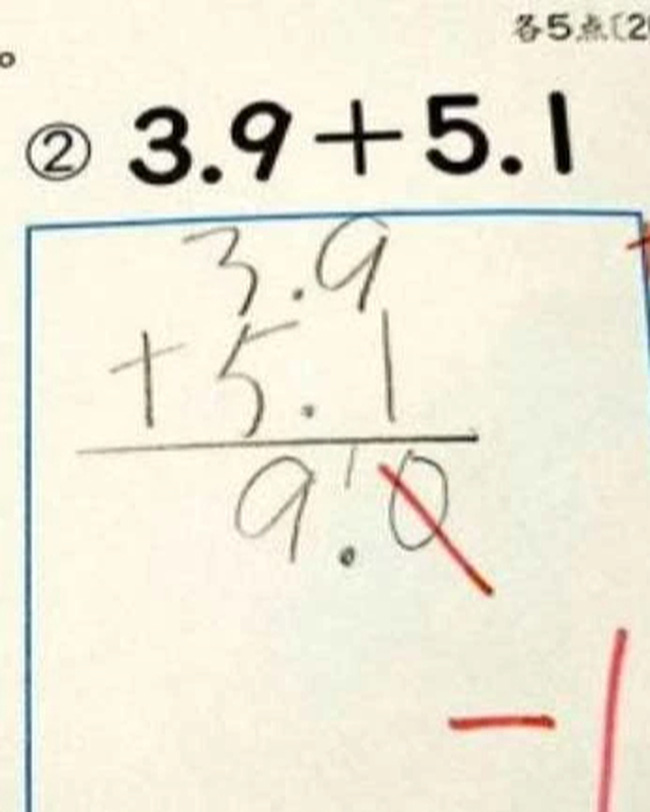 Math problem 3.9 + 5.1 = 9.0 was crossed wrongly by the teacher, making parents angry: She explained why the leader of the Ministry of Education had to speak up - Photo 1.