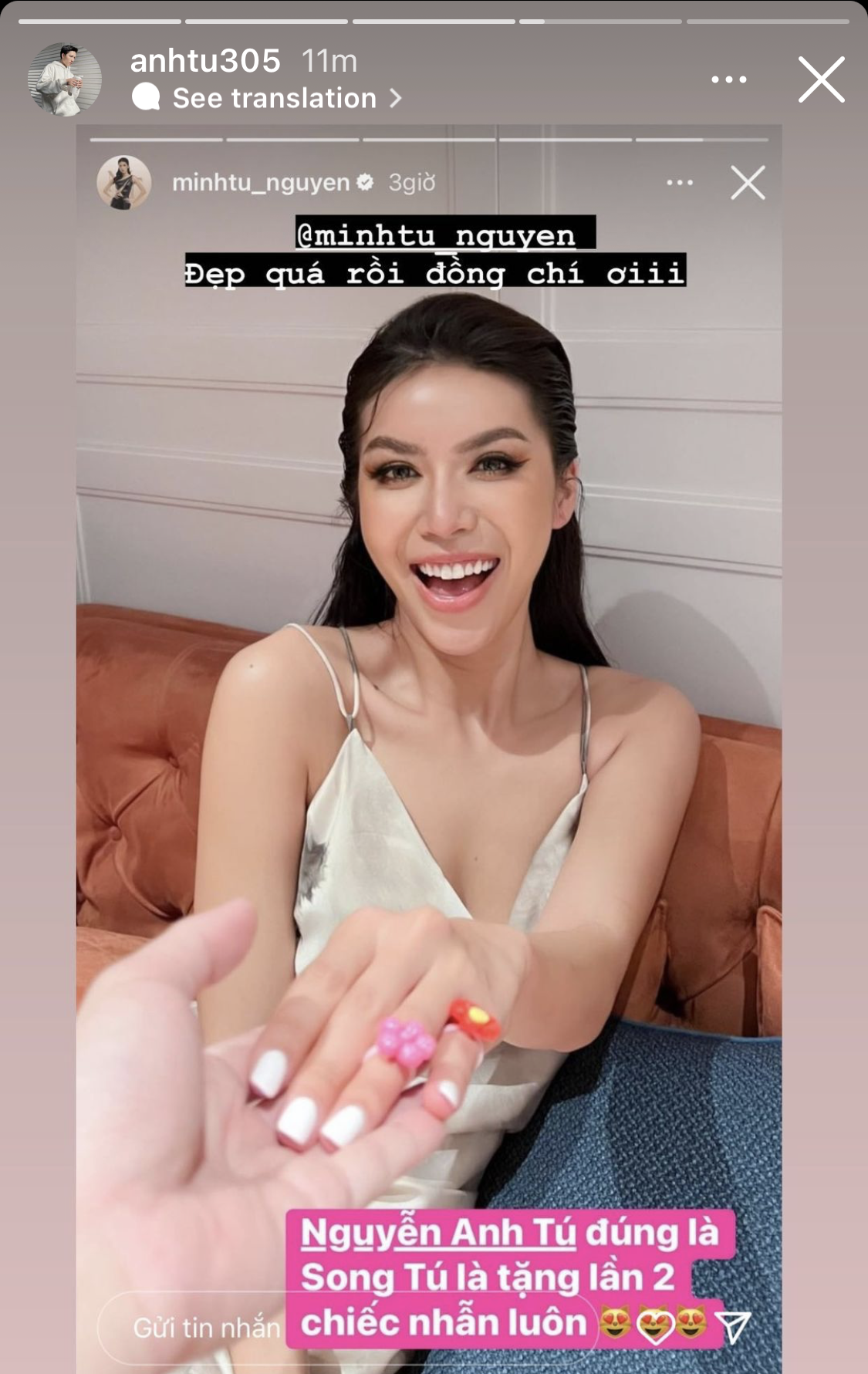 Thanks to the cast of Stars, netizens gradually guessed the truth after a series of photos of Anh Tu proposing to LyLy - Photo 4.