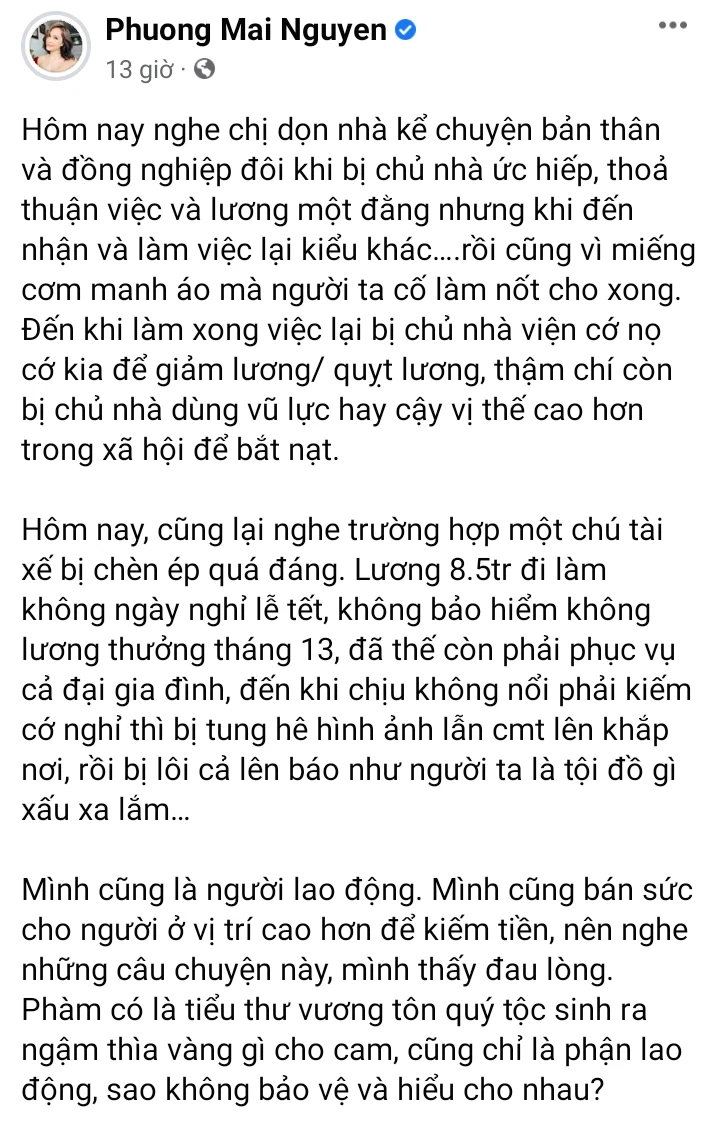 Phương Mai đăng đàn đá xéo ai đó đối xử tệ bạc với tài xế riêng, netizen đồng loạt gọi tên Hà Anh - Ảnh 2.