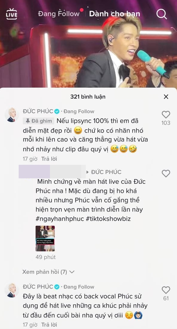 Bị cáo buộc hát nhép khi diễn live Ngày Đầu Tiên, Đức Phúc vào tận clip fancam để đáp trả: Nếu lipsync 100% thì... - Ảnh 5.