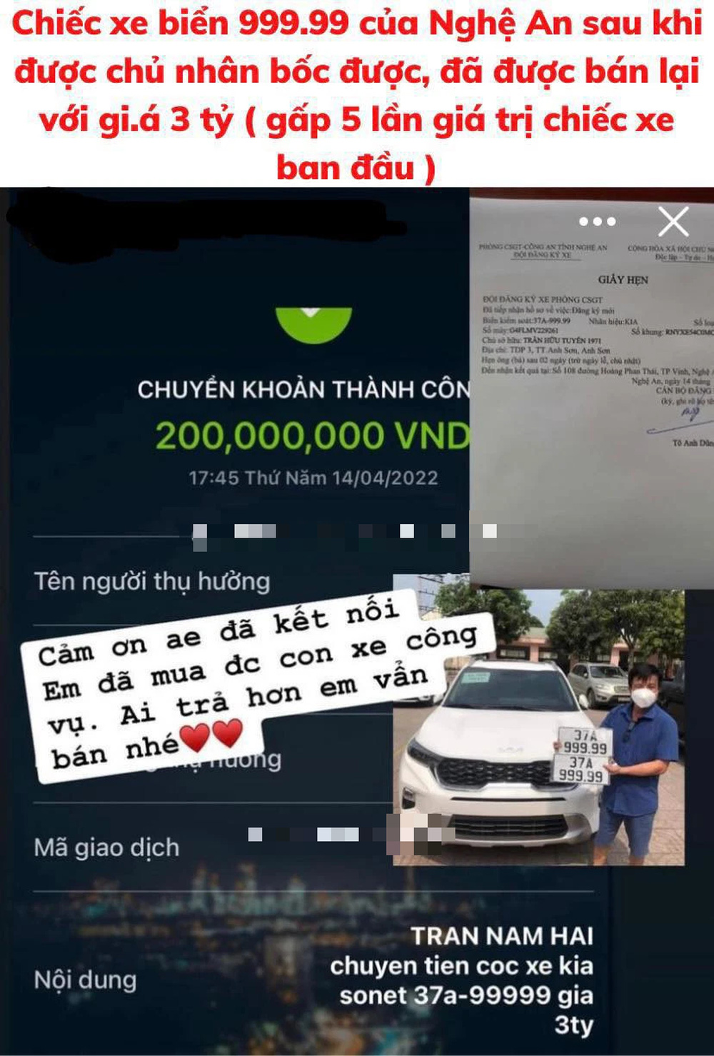 The man picked up the number plate of the fifth quarter: A lot of phone calls asking to buy a car at a high price - Photo 6. The man picked up the number plate of the fifth quarter: A lot of phone calls asking to buy a car at a high price - Photo 6.