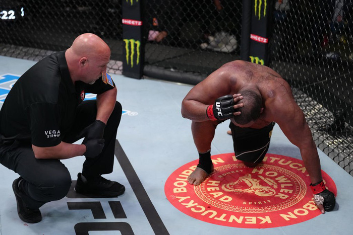 Bị đánh gục bằng đòn đánh phạm quy, võ sĩ UFC nhận trận thua trong ấm ức - Ảnh 3.