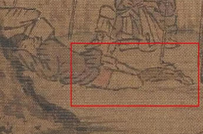 Chi tiết đầy kinh ngạc trong bức tranh cổ của triều Tống: Phóng to 100 lần mới thấy rõ mồn một hành động xấu hổ của người đàn ông - Ảnh 5.