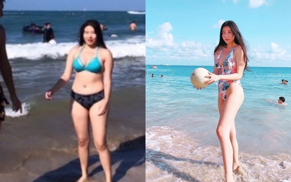 From size XL to S, the Chinese girl lost 20kg in 3 months, making everyone overwhelmed - Photo 1.