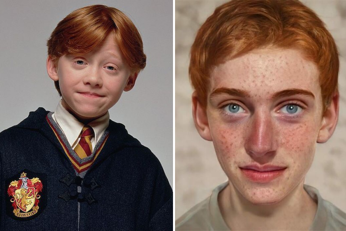 Sốc visual d&agrave;n nh&acirc;n vật Harry Potter h&oacute;a người thật: Hermione xấu nhất d&agrave;n nữ, Ron bị d&igrave;m h&agrave;ng &aacute;c &yacute;? - Ảnh 2.