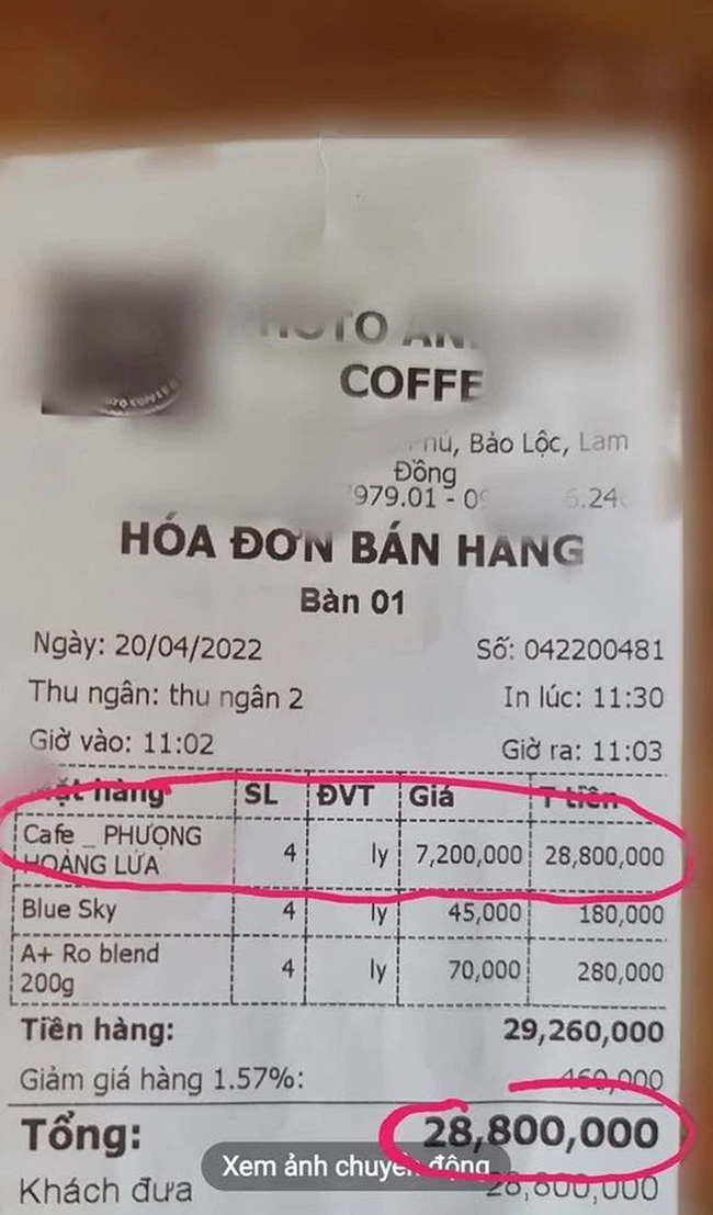 Sự thật ngỡ ngàng đằng sau cà phê phượng hoàng lửa giá 7,2 triệu 1 ly - Ảnh 1.