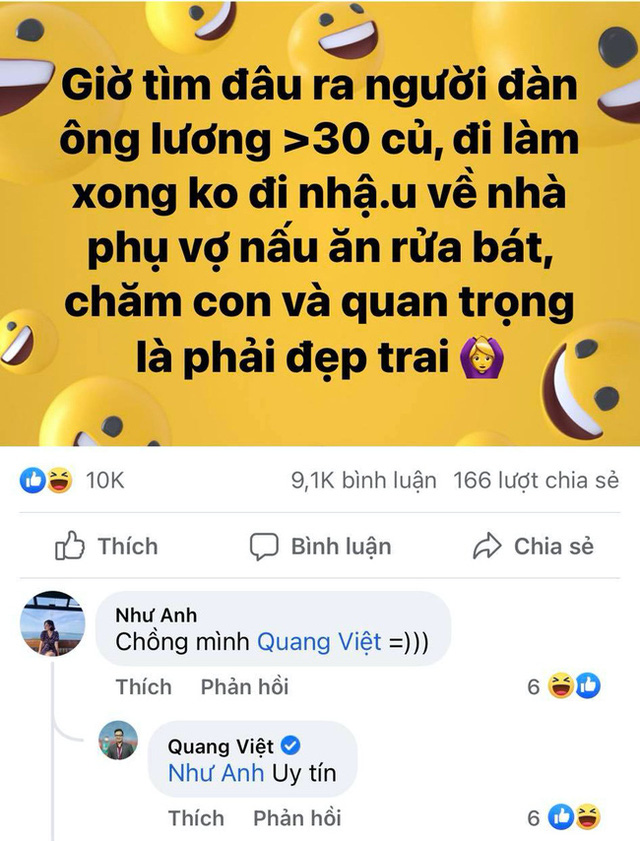 Bình luận dạo trên Facebook, vợ BTV Quang Việt (VTV1) vô tình làm lộ lương chồng, đã thế còn khiến chồng nở mũi khi kể những điều này - Ảnh 5.