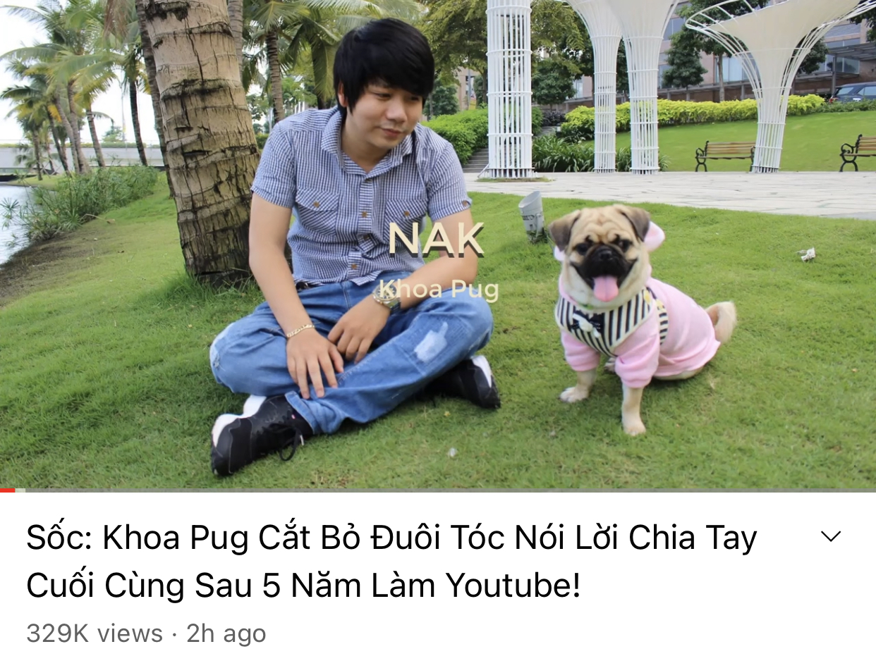 Khoa Pug cắt tóc, tuyên bố giải nghệ sau 5 năm nhưng dân mạng chỉ chú ý