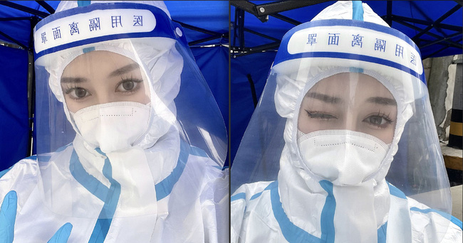 T&igrave;nh nguyện vi&ecirc;n ở Thượng Hải đăng ảnh tự sướng ng&agrave;y đầu chống dịch chứa chi tiết khiến c&ocirc; bị chỉ tr&iacute;ch dữ dội - Ảnh 2.