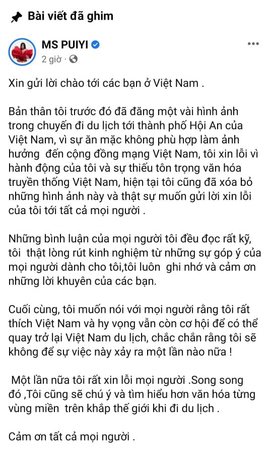 Nữ người mẫu Malaysia mặc áo dài, khoe vòng ba phản cảm ở Hội An gửi tâm thư xin lỗi - Ảnh 1.