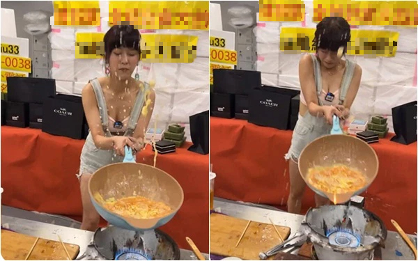 Showing off her cooking skills on the air, the beautiful female streamer had a serious problem, shooting a pan of hot oil at her - Photo 4.